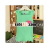 Brand New Girl's Heart Pattern Cotton Vest Green Color