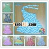 Hot Auqa Baby Girl Dresses One Shoulder Chevron Dress Kids Fashion Dresses Pictures Baby Dresses