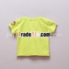 Short sleeve simple yellow baby t shirt with smile logo