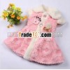 Bear plush new winter girls fur children lace vest