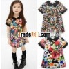 SUMMER NEW DESIGN FLOWER GIRL'S SHORT SLEEVE DRESSES