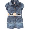 Factory price wholesale winter fashionable Girls Denim Dresses