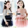 New Baby Girl Dot Bedeck Tulle Bubble Dress Long Sleeve Dress 2 Colors 16824