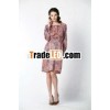 2014 new design block printed dresses, zebra print party dresses