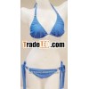 woman blue bikini