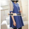 2013newest Korean plus size cusual women dress puffy sleeve maternity dress