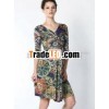 Shenzhen fashion style half sleeve circle print designer maternity wear