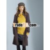 winter men's shawl collar cardigan, muslim cardigan, ladies fur collar cardigan sweater