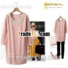 D70539K gold collar long sleeve pink maternity dress