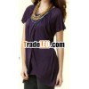 dark purple rayon spandex fashion nursing top