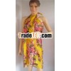 FLOWER PRINT BEACHWEAR COTTON PAREO