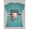 ladies' customlized design heat transfer printing t-shirt