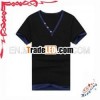 Custom short sleeve v collar printed 2013 fashion t-shirts