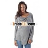 OEM Fashion Maternity Wear Short-sleeve Knit Top , nursing top shirt