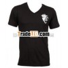 100% Cotton black v neck T-shirt
