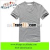 Fashion single color cotton plain grey color t shirt