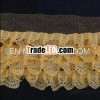 4 rows fashion hollow ruffled chiffon trims