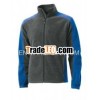 Mens Two Tone Front Zip Fleece Jacket