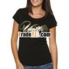 GOLD FOIL PRINTED WOMENS PROMOTIONAL T-SHIRT