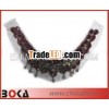 Fashion V-shape handmade sequins ladies blouse collar design