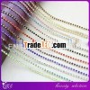 colorful rhinestone single row cup chain
