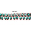 fashion Turquoise stone fringe trim ORT-0572