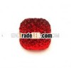 2011 Fashion Rhinestone Square shape Silver plating 2-Holes Resin Button (HJRA-1103)
