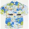 printed polyester short sleeve casual shirts