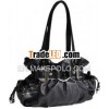 MARCH black Faux Leather Large Handbag