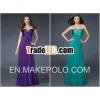 Stock 16 Sweetheart beaded long in stock purple evening dress