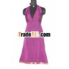 Embroidered Halter Dress for Ladies
