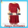 Red Skater Dress In Lace With Wrap Back