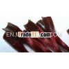 red nail keratin hair extension