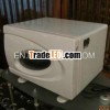 Heated towel cabinet with UV light
