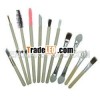 bamboo handle cosmetic brushes,  bamboo wand brushes,  bamboo handle applicators