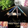 5 pc 2-Ways Acrylic Nail Art Brush Pen Cuticle Pusher