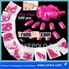 500 pcs Acrylic French Half False Nail Art Tips Hot Pink