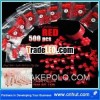 500 pcs Red French False Acrylic Nail Art Tips Edge Form Guide UV Gel Decoration