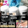 Clear Pink White Crystal Acrylic Polymer Powder For Nail Art Tip
