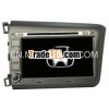 8" inch 2 din car dvd for honda civic 2012 with Win CE 6.0 system