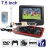 7.5 inch TFT LCD Screen Digital Multimedia Portable DVD with Card Reader & USB Port,  Support TV