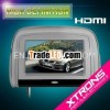 HD909 Grey: 2 x 9" Digital Screen Car Headrest DVD Player with HDMI Port