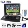 12.5 inch TFT LCD Screen Digital Multimedia Portable DVD with Card Reader & USB Port,  Support T