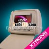 HD702: 2x7" headrest DVD video with FM Receiver IR transmitter zip covered
