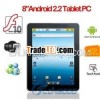 8.0 inch popular MID/tablet Pc