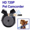 High Definition 720P Mini Cute Round Digital Camcorder for All Pets(Black)