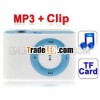 TF (Micro SD) Card Slot MP3 Player with Clip (White)
