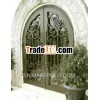 iron entry door glass inserts