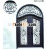 residential entry doors with half round transom