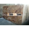 Cheap tiger flower brown onyx marble tile slab
